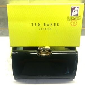 Ted Baker Black Patent Leather Wallet